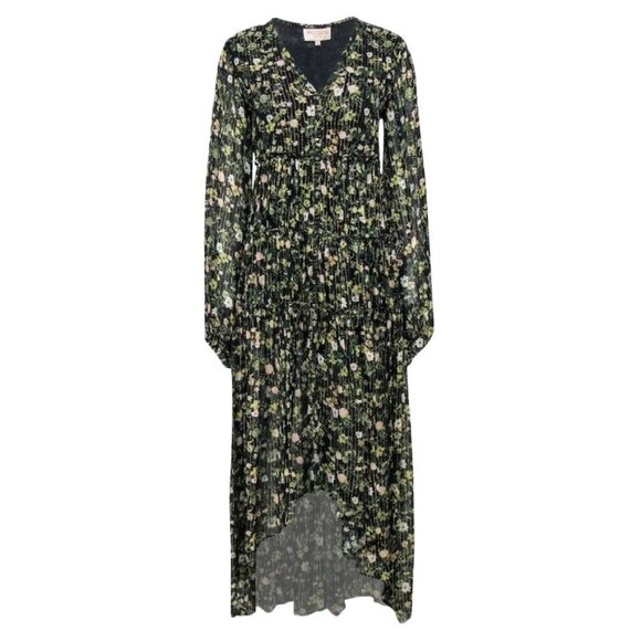 Rococo Sand Flora High Low Maxi Dress Green & Black Size Small Revolve - Picture 3 of 10